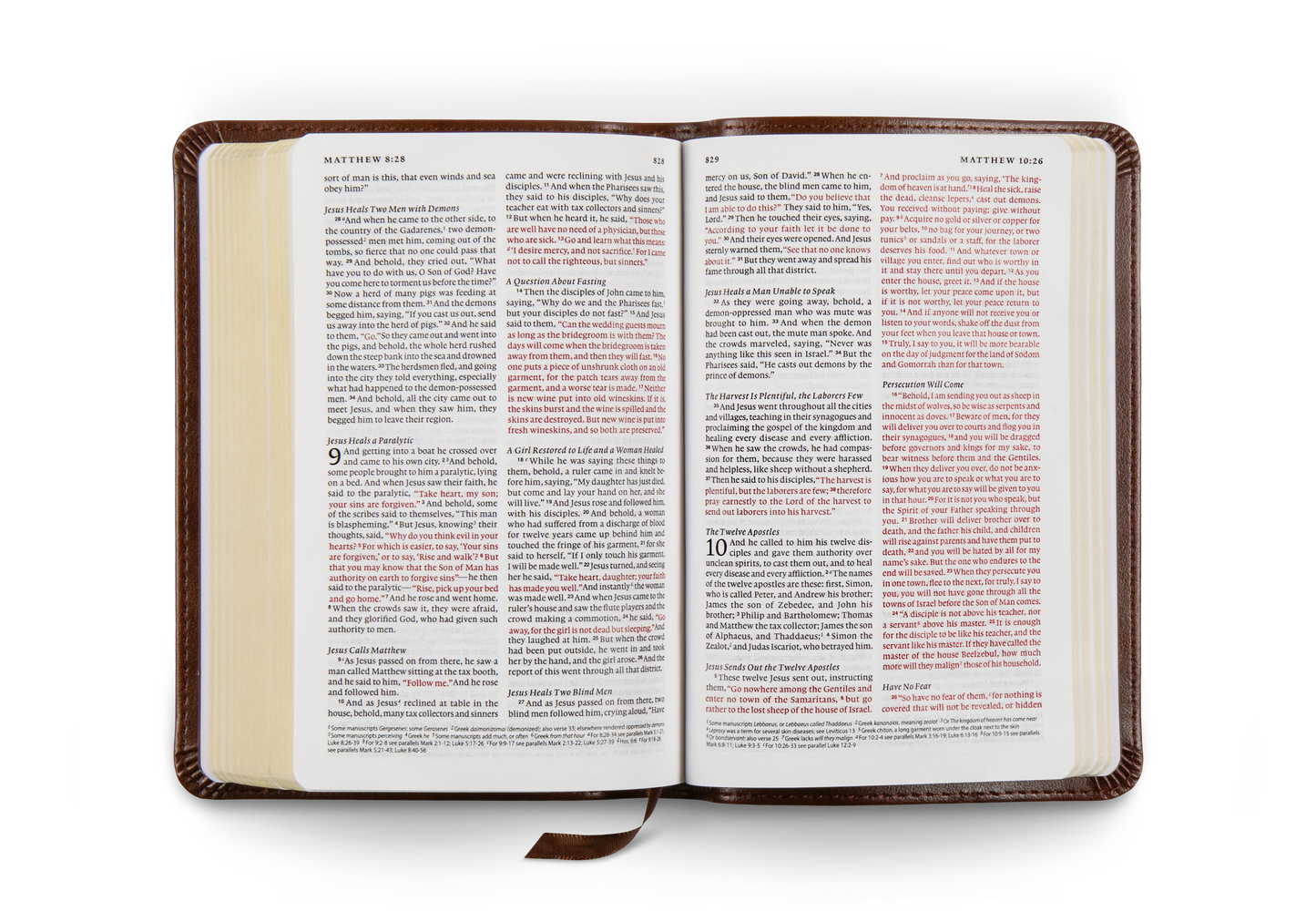 ESV Compact Bible, Red Letter, TruTone®, Brown