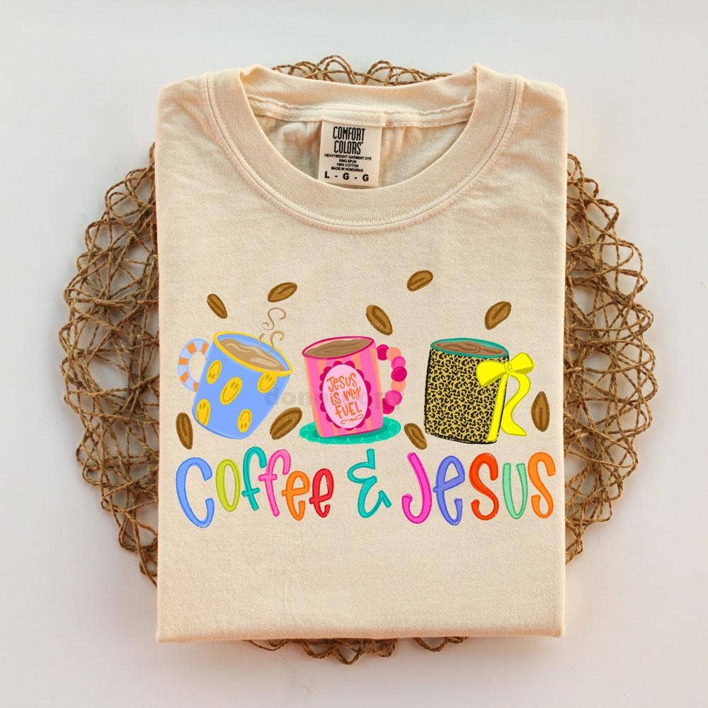 Coffee & Jesus DTF Heat Transfer