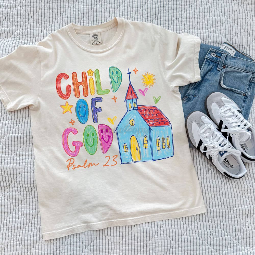 Hand Sketched Child Of God DTF Heat Transfer