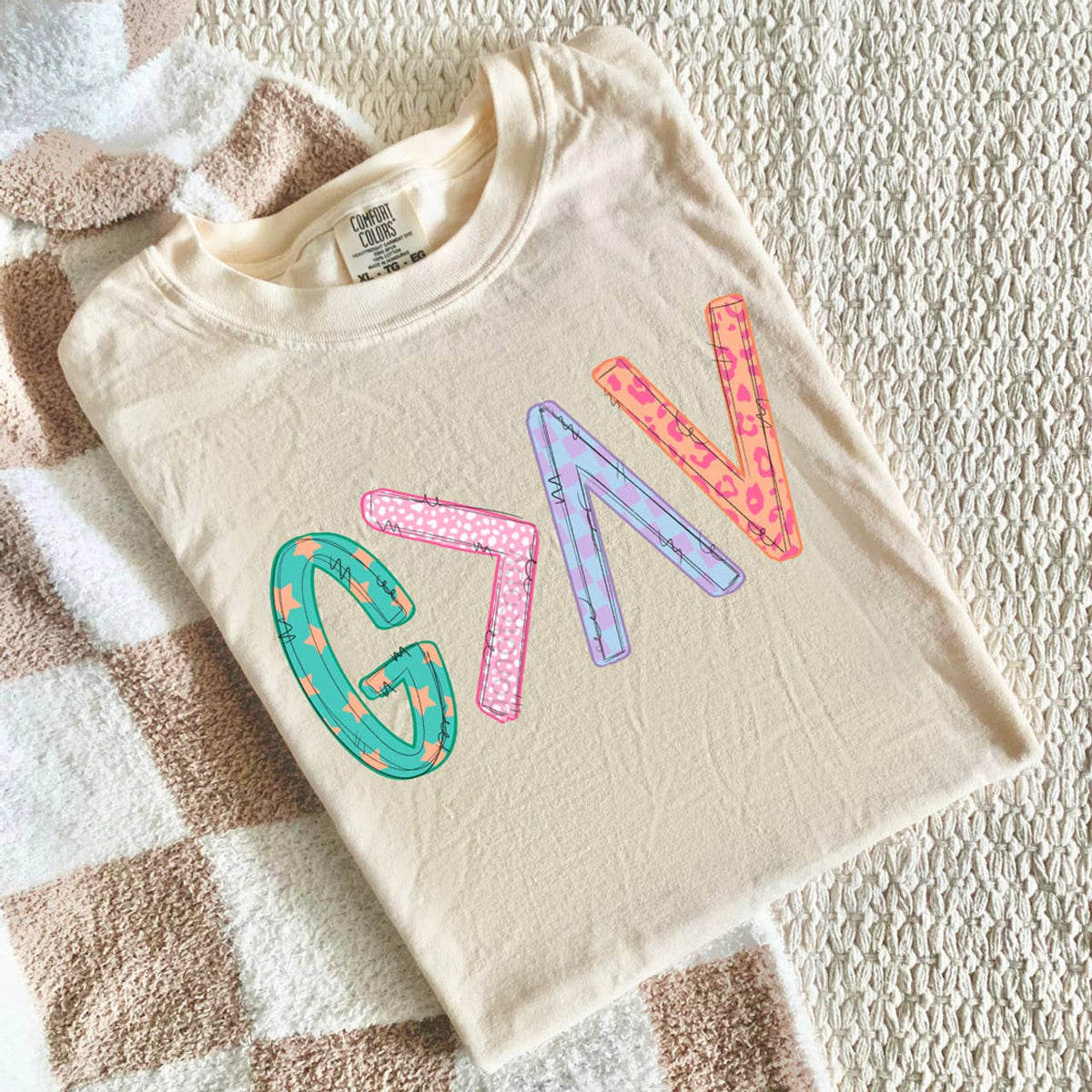 Patterned God is Greater than the Highs and Lows DTF Heat Transfer