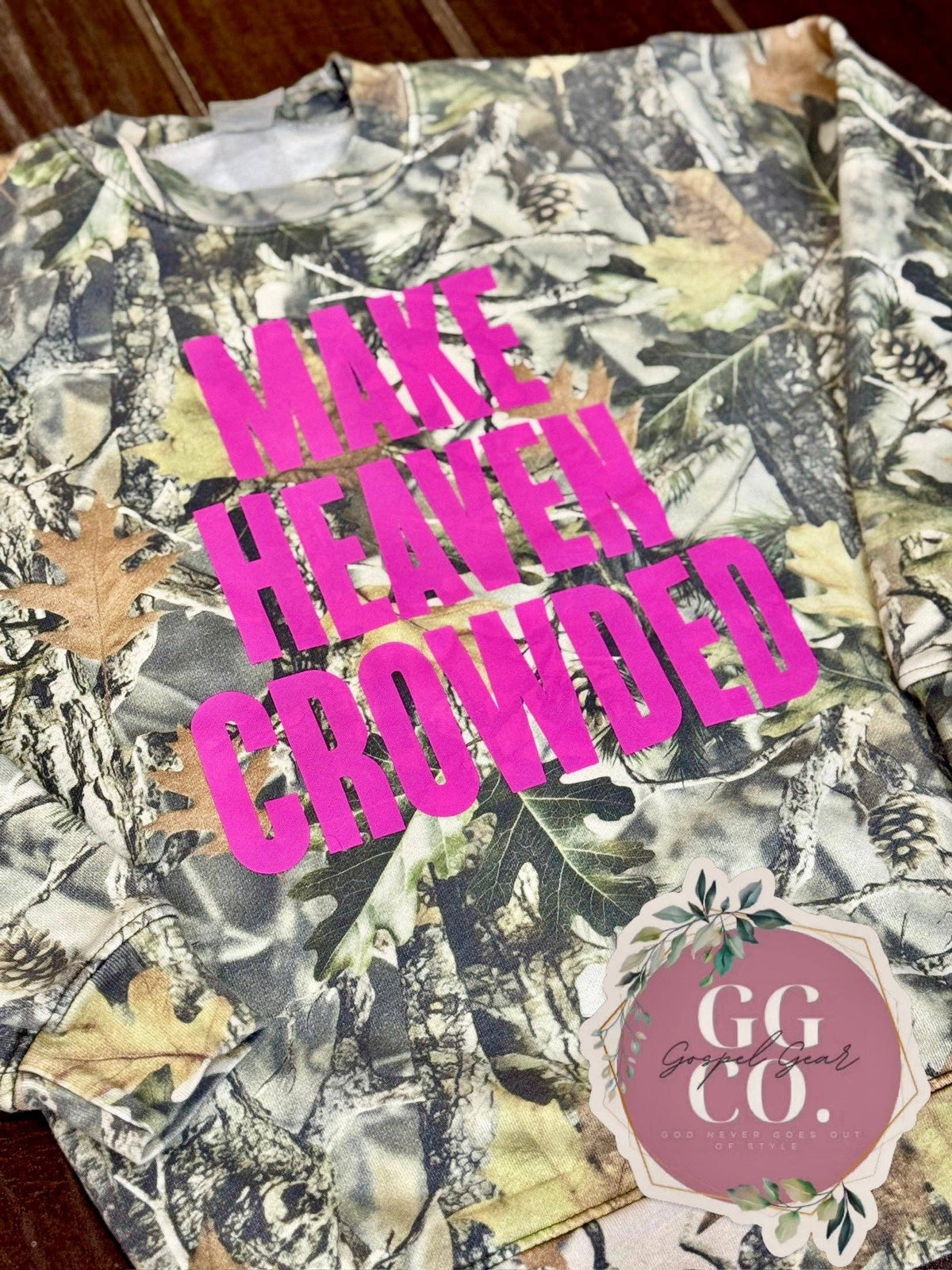 Make Heaven Crowded Camo Cotton Shirt