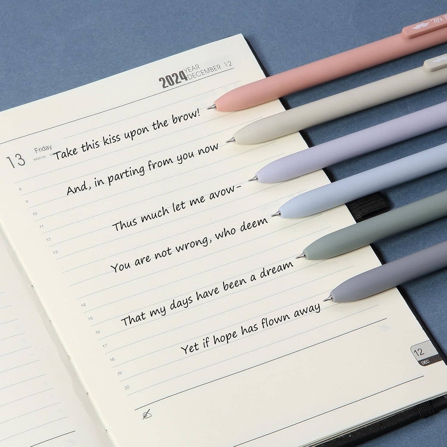 Retractable Gel Pens 6 Pack 0.5mm