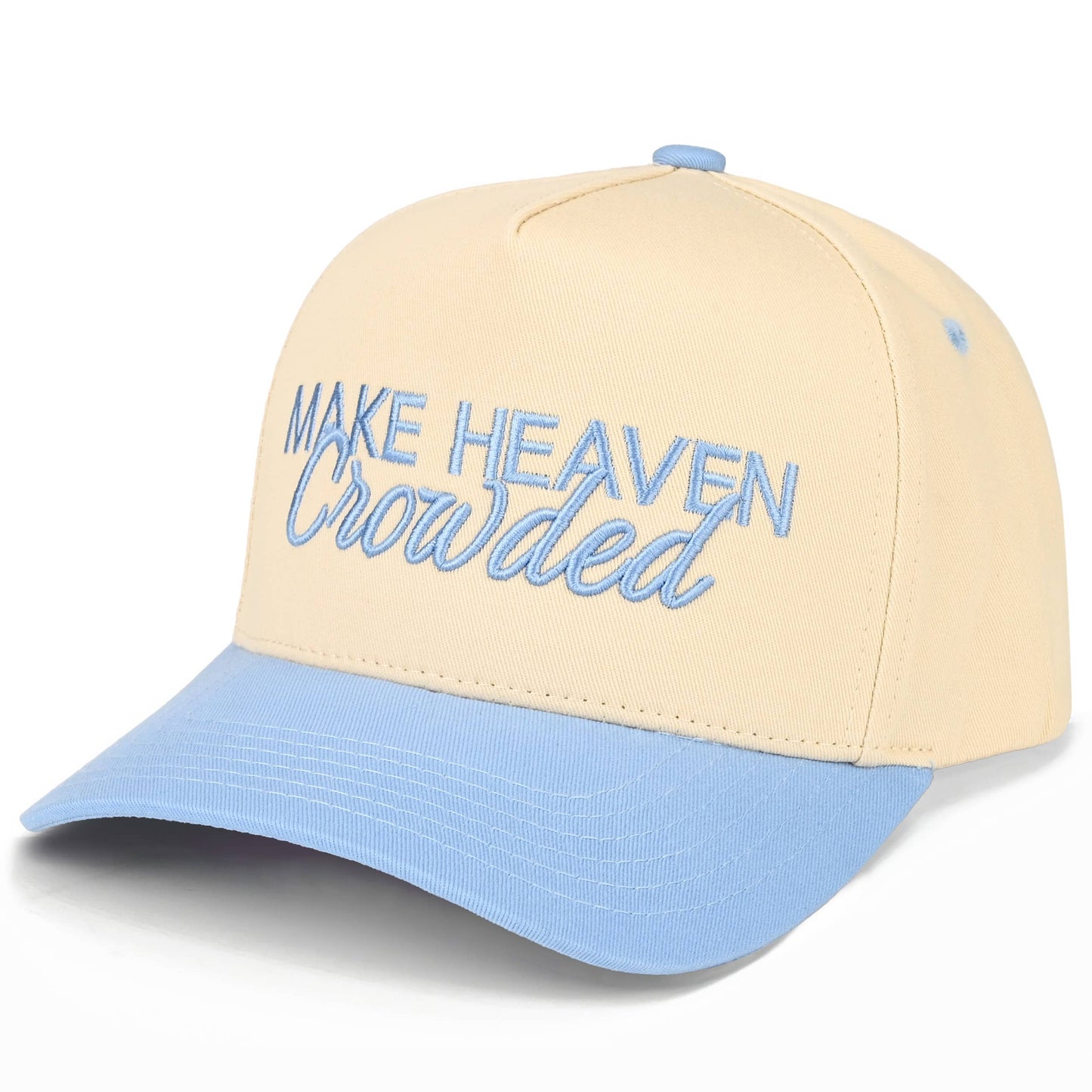 C.C MAKE HEAVEN CROWDED Letter Embroidered Trucker Hat