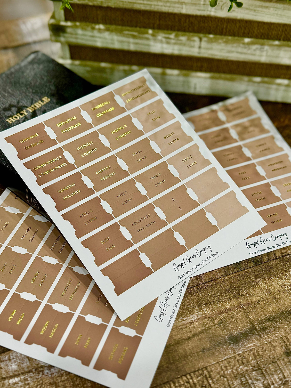 Gold Foil Sand Dune Matte Bible Tabs