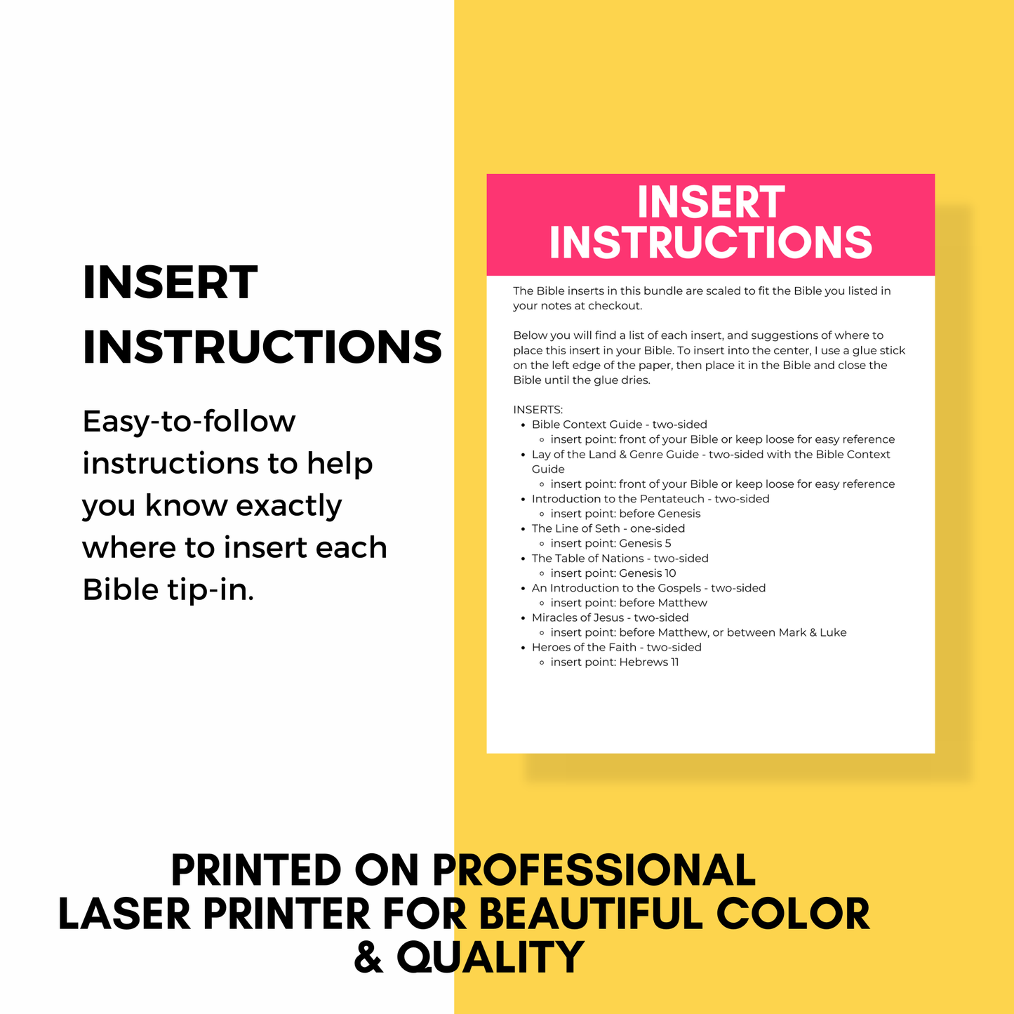 Bright Bible Inserts - Volume 1