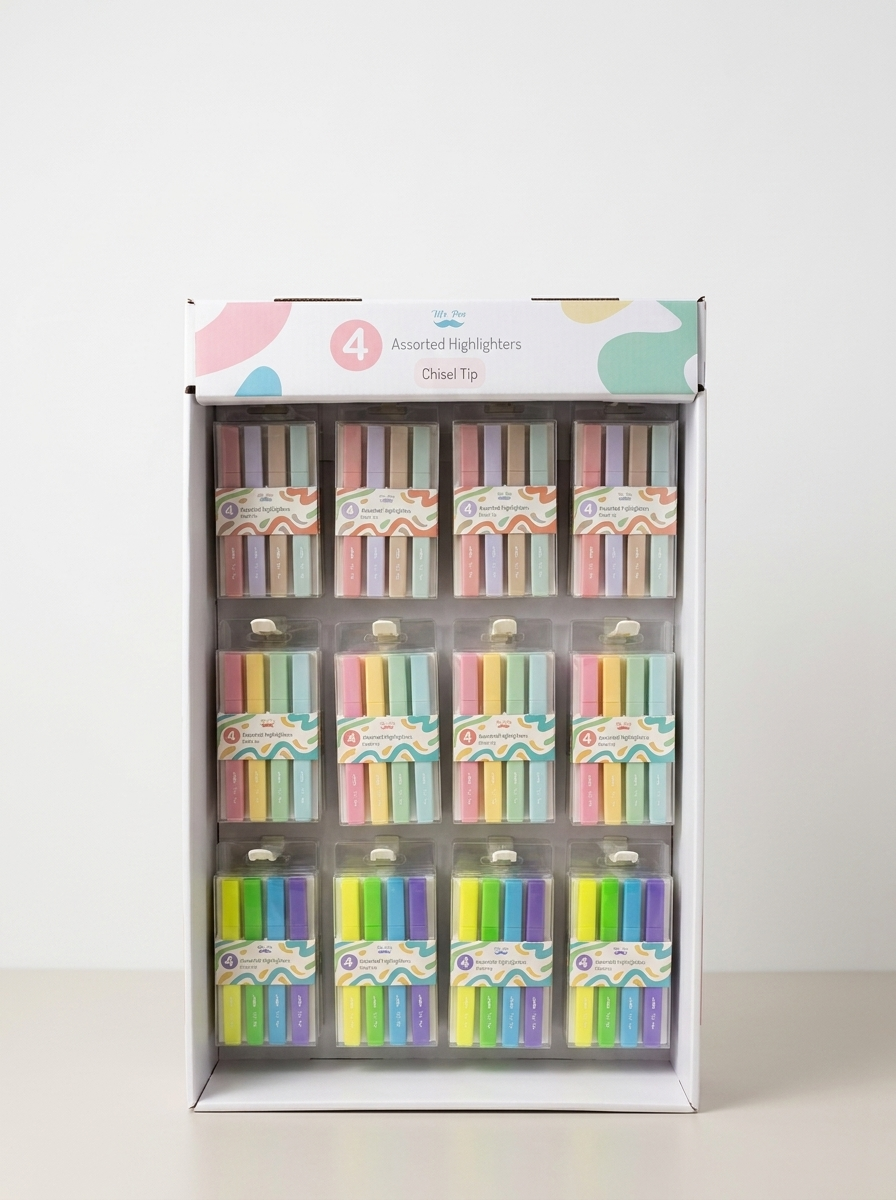 Fully Stocked Highlighter 4-Pack Display