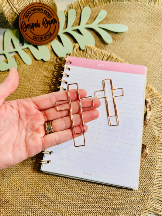 Jumbo Cross Bookmark Paperclips