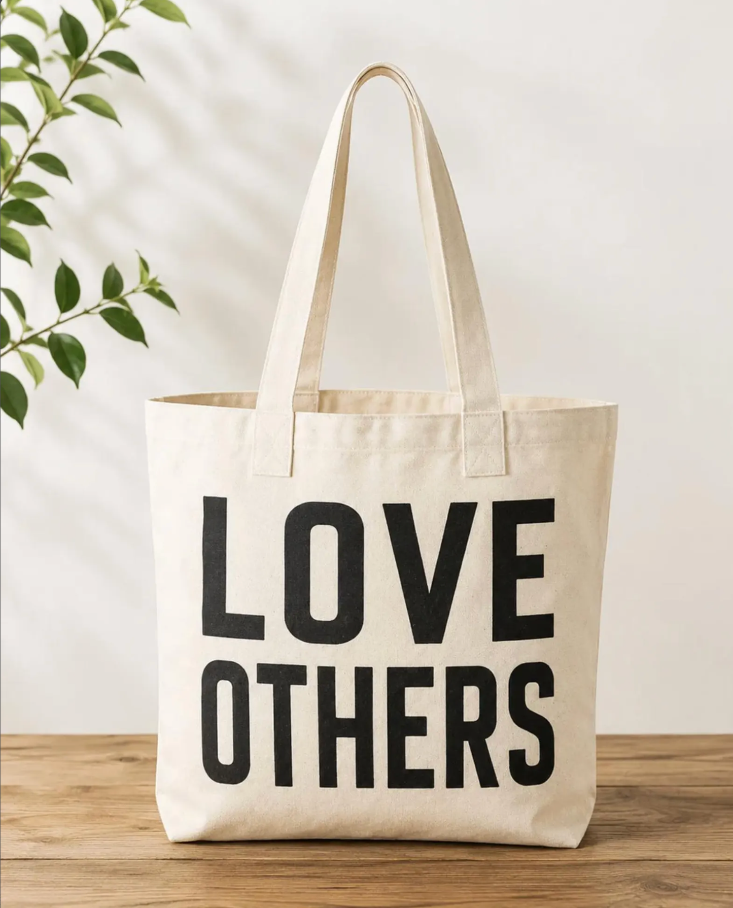 Oversize Canvas Tote Bag | Love God Love Others