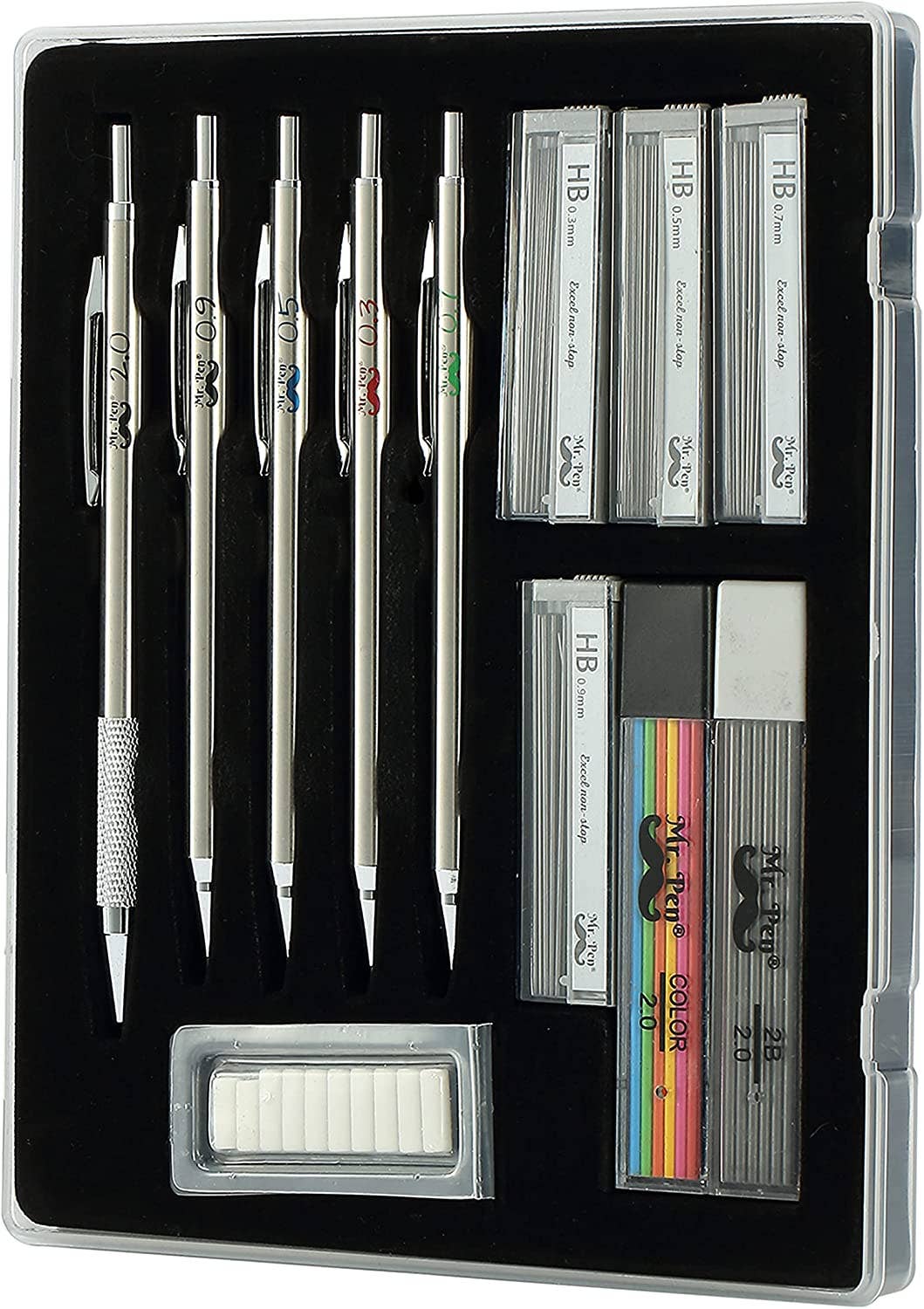 Metal Minimalist Mechanical Pencil Set