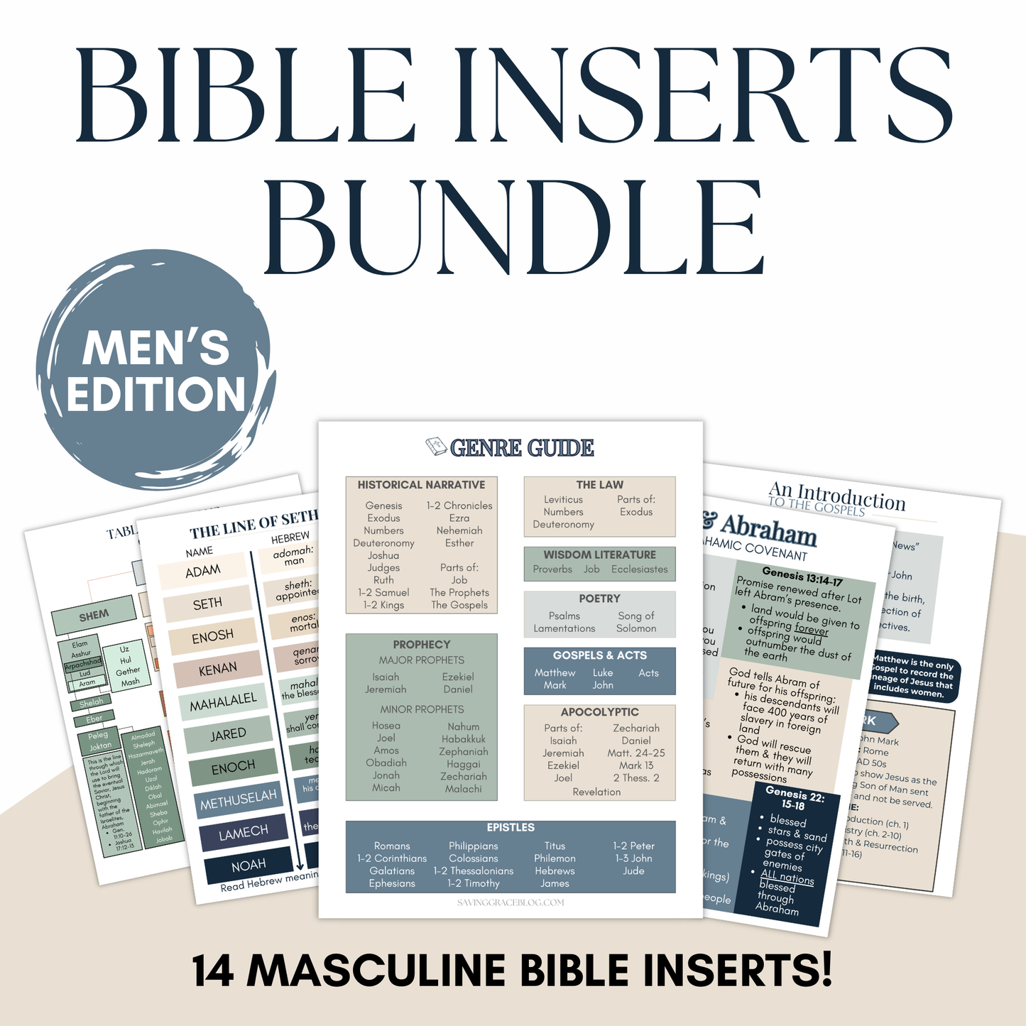 Men's Bible Inserts - Volume 1