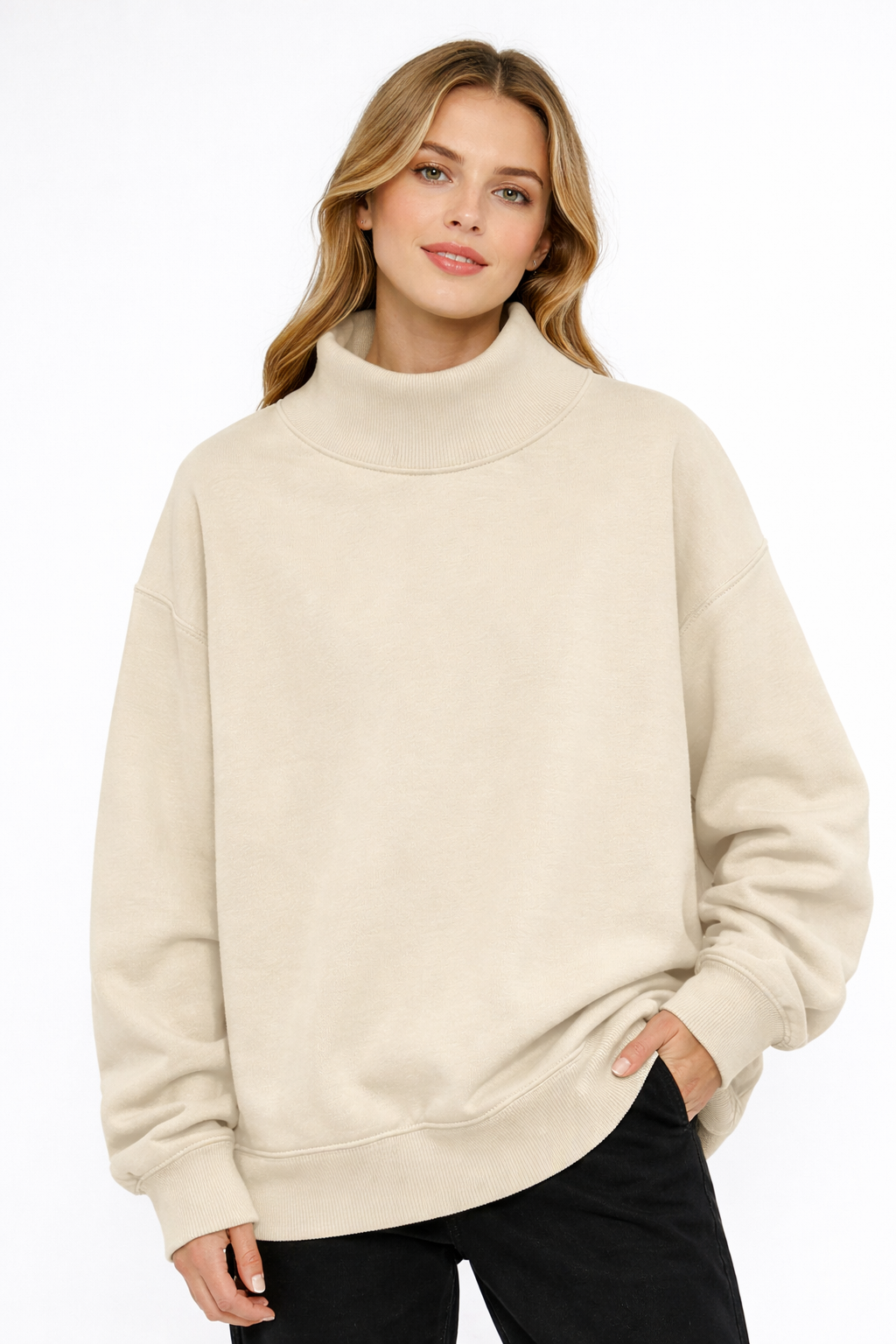 Custom - High/mock Neck Loose Sweatshirt
Custom Text Varsity