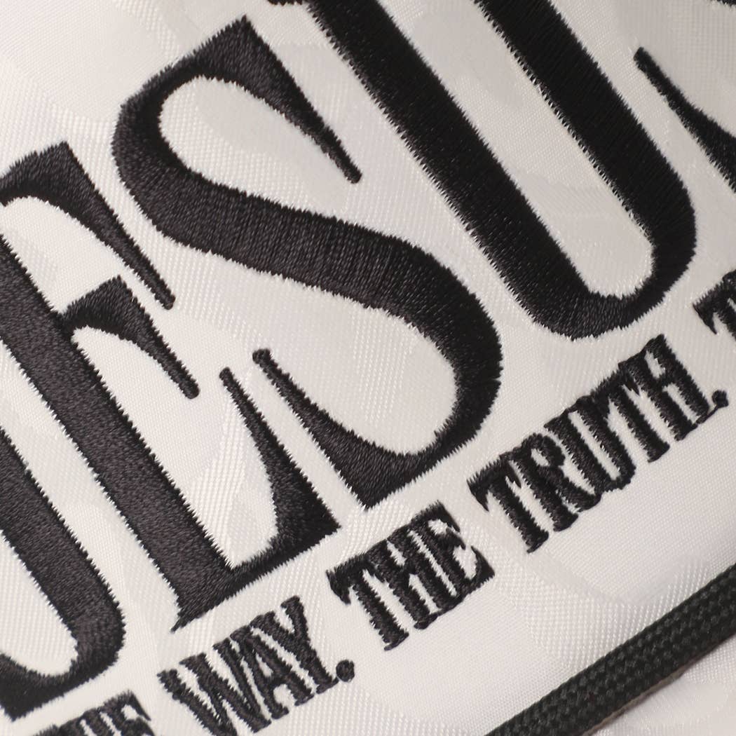 JESUS Embroidered White Camo Trucker Hat