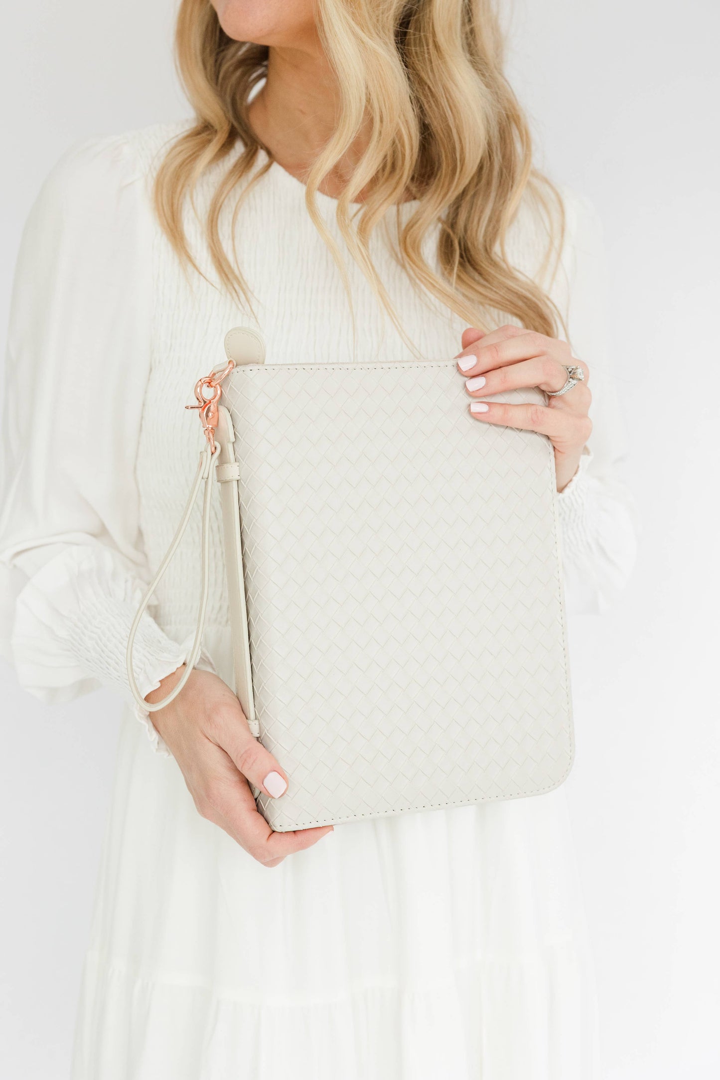Bible Cover, Weave Bible Case, Crossbody PEARL