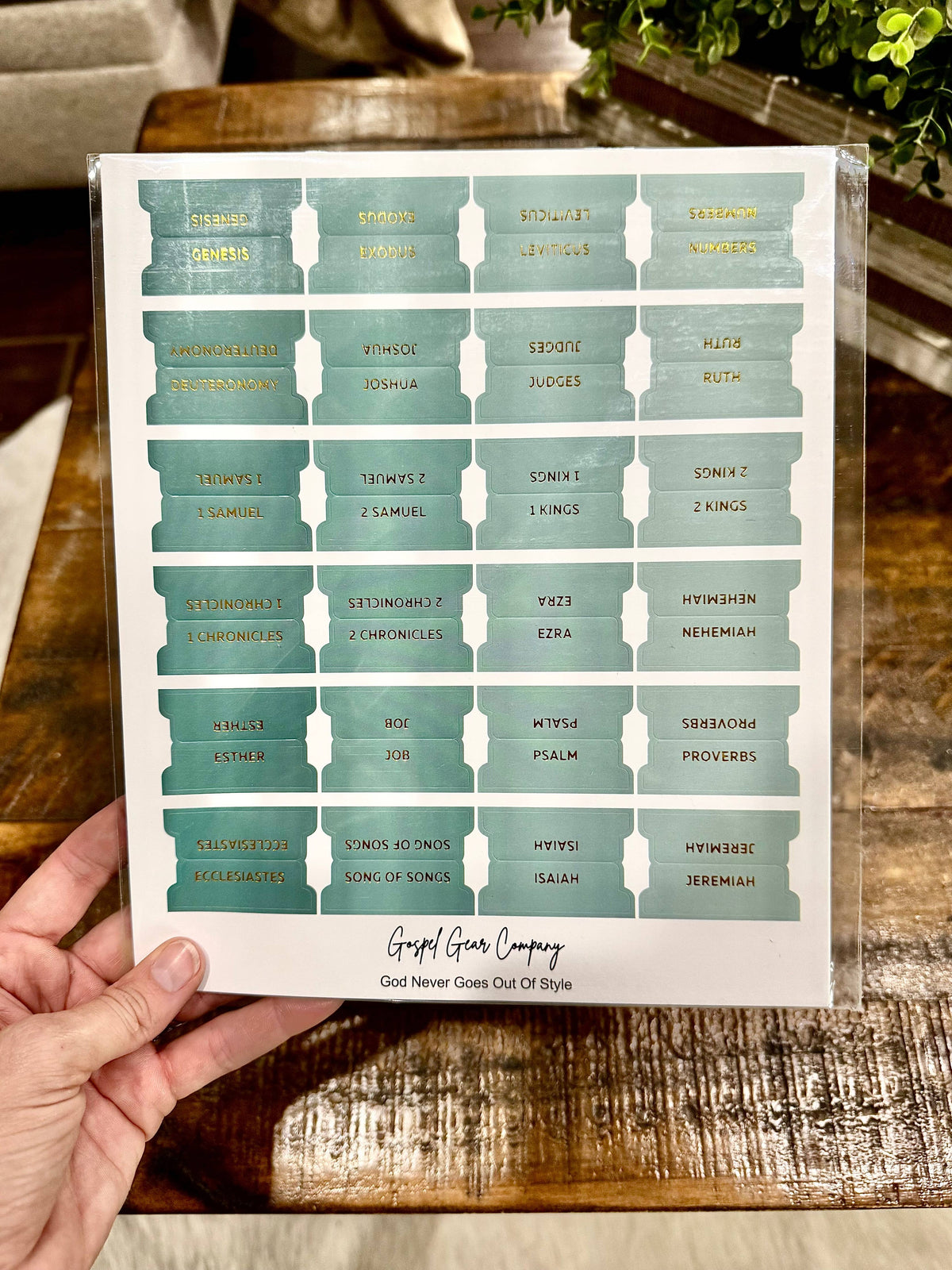 Gold Foil Sea Foam Matte Bible Tabs