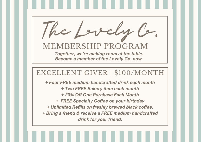 Excellent Giver | $100/Month