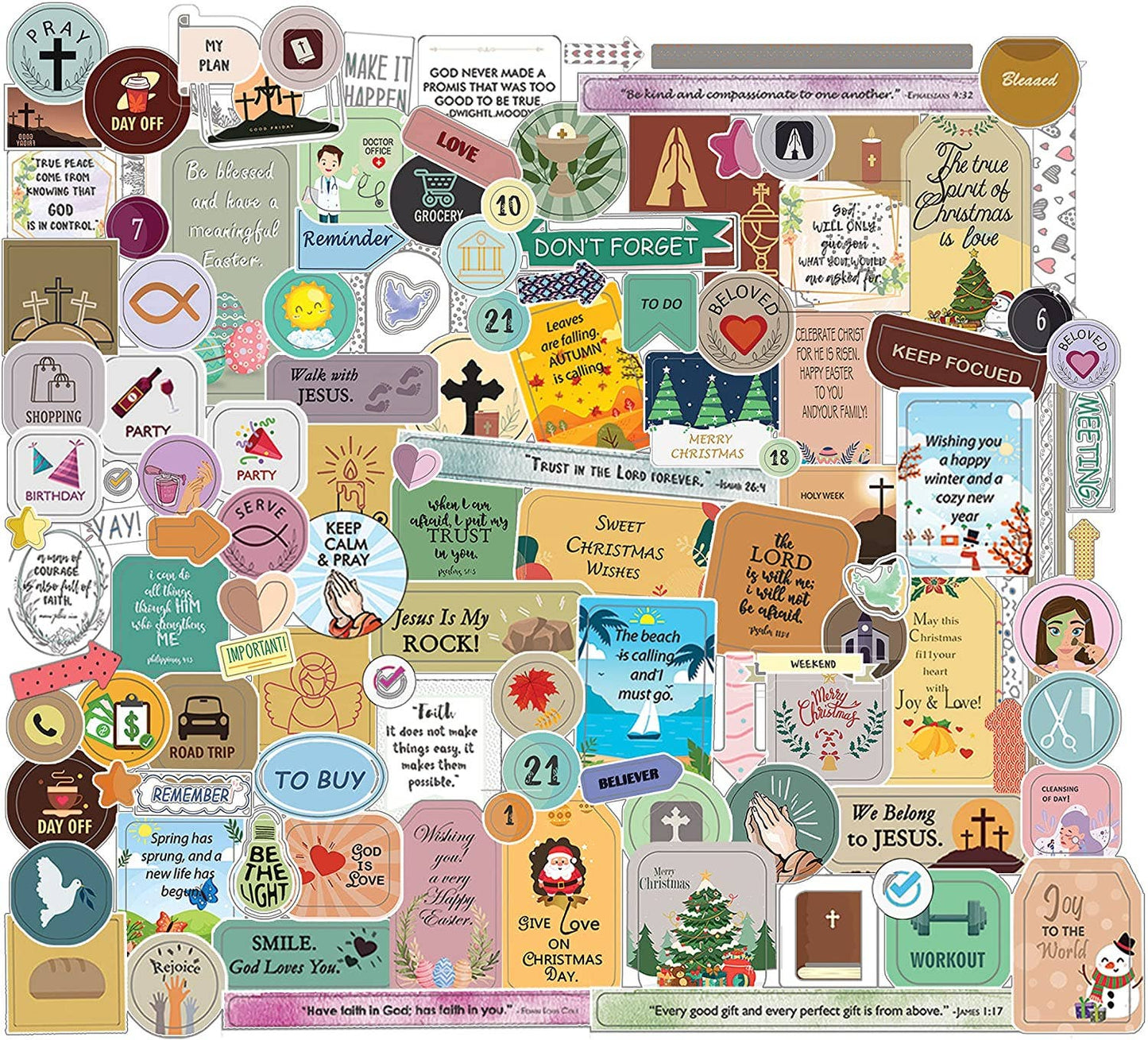 Christian Journaling Stickers 31 Sheets