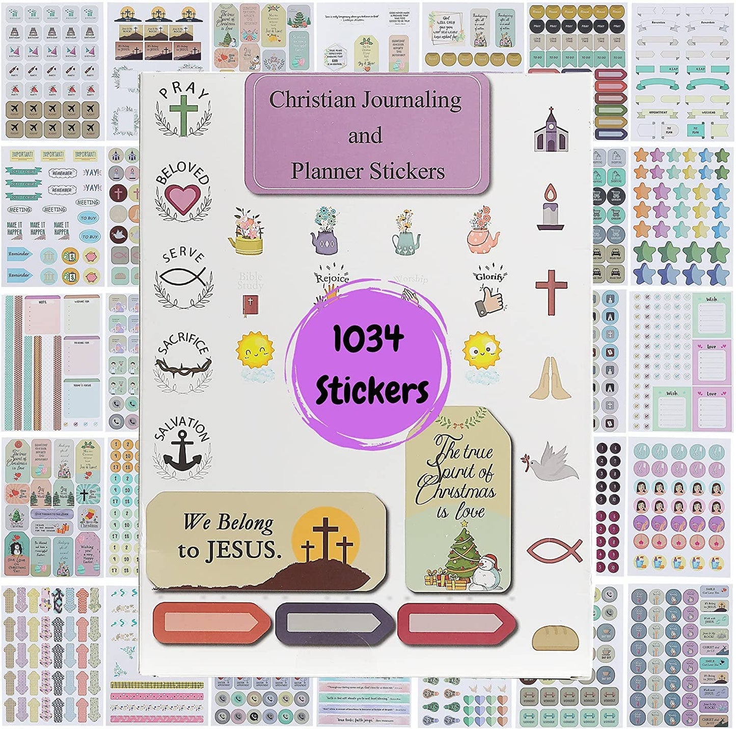 Christian Journaling Stickers 31 Sheets