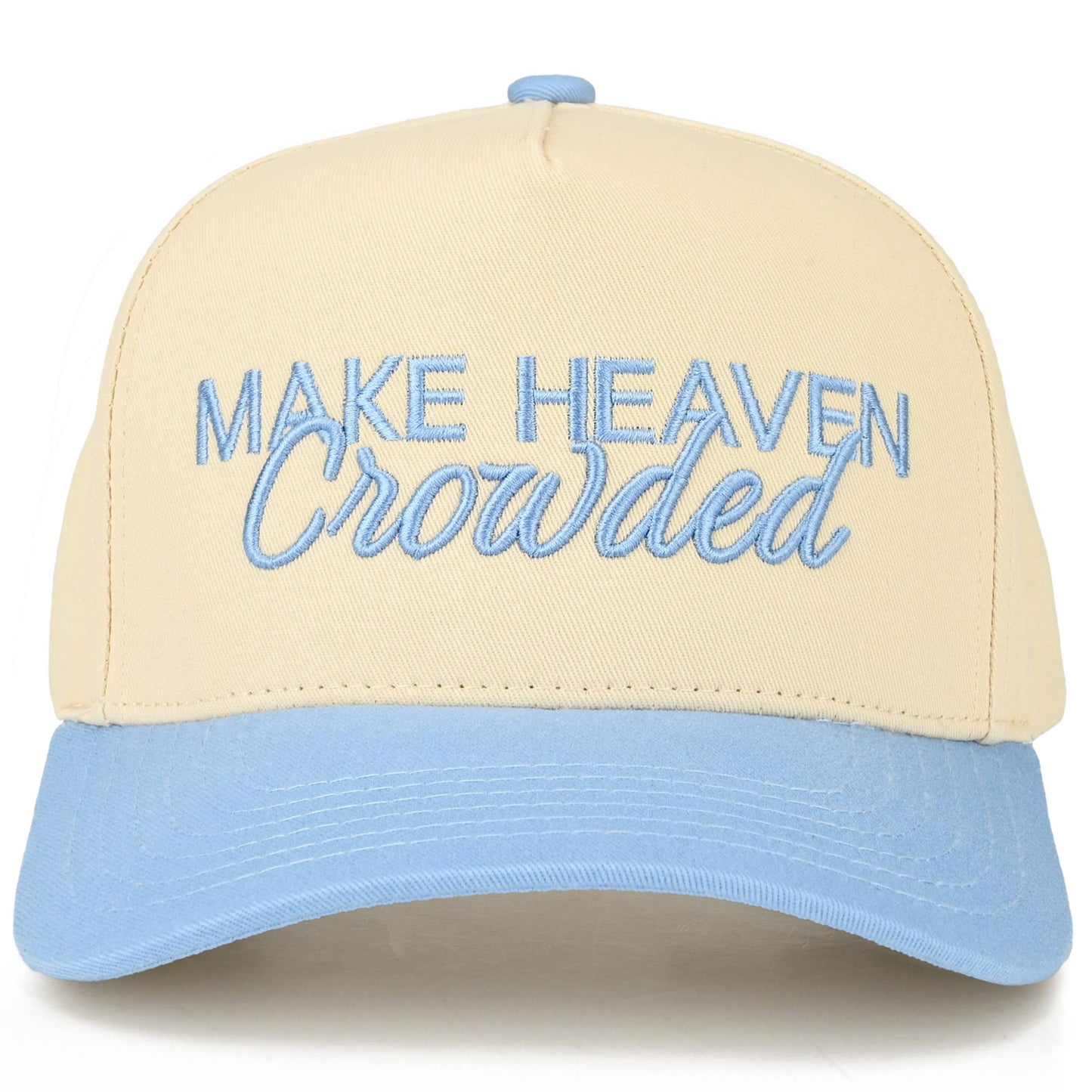 C.C MAKE HEAVEN CROWDED Letter Embroidered Trucker Hat