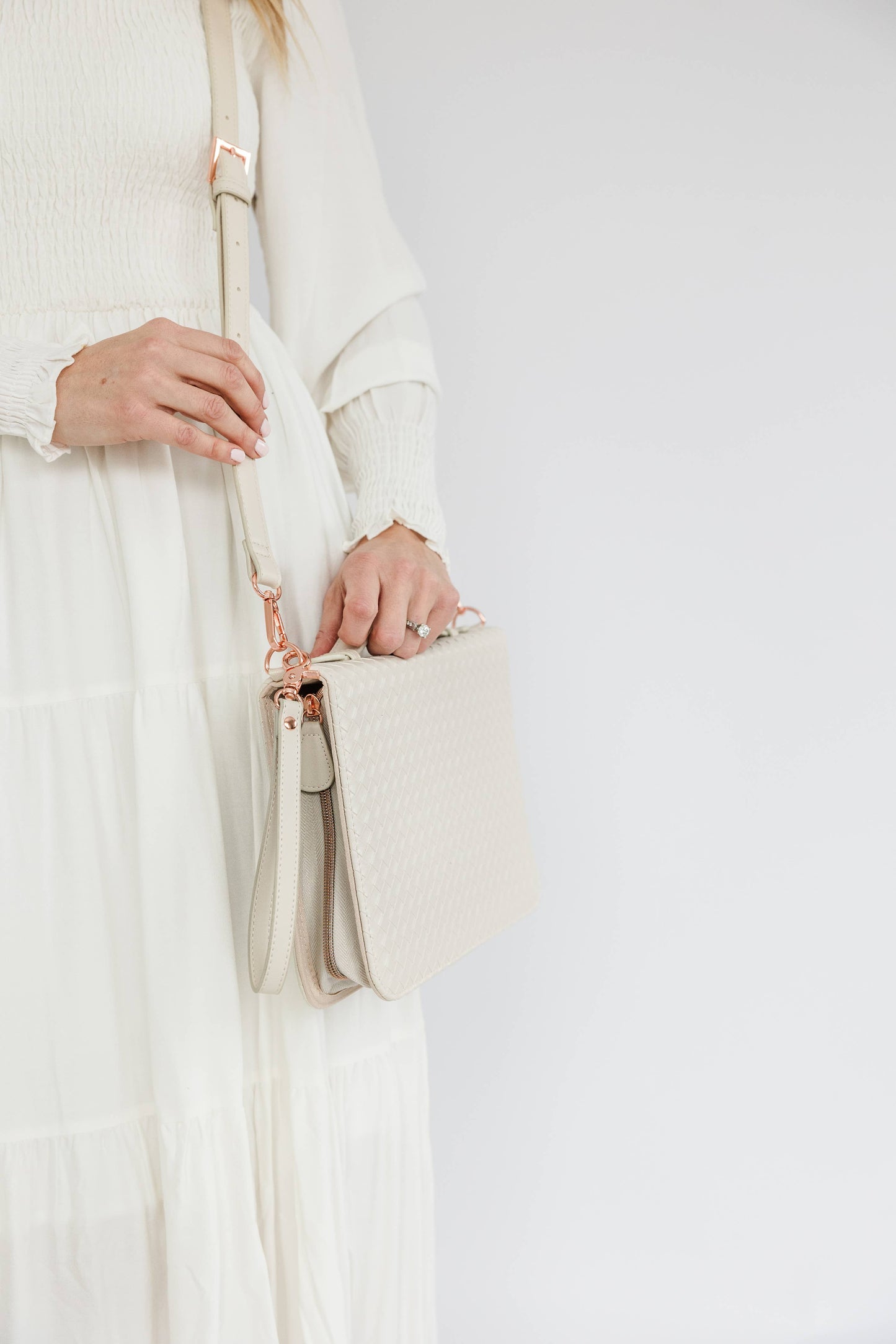 Bible Cover, Weave Bible Case, Crossbody PEARL