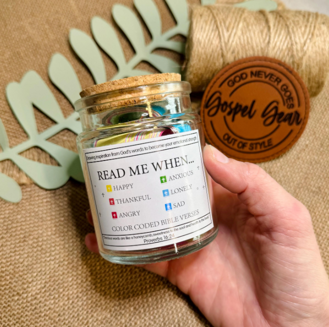 Read Me When Bible Verse Scripture Jar