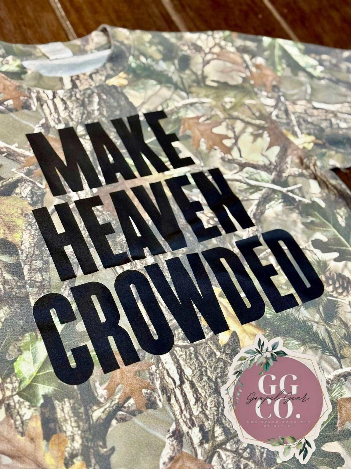 Make Heaven Crowded Camo Cotton Shirt