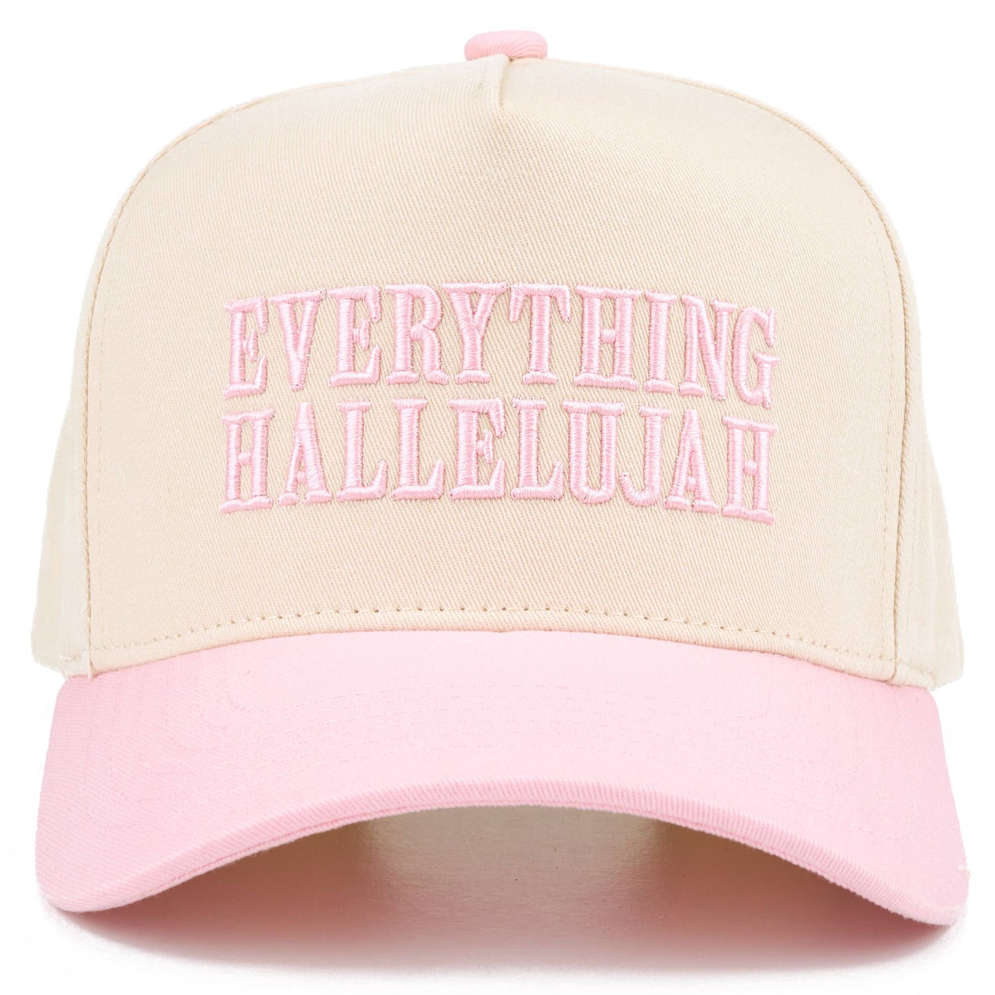 C.C EVERYTHING HALLELUJAH Letter Two Tone Trucker Cap