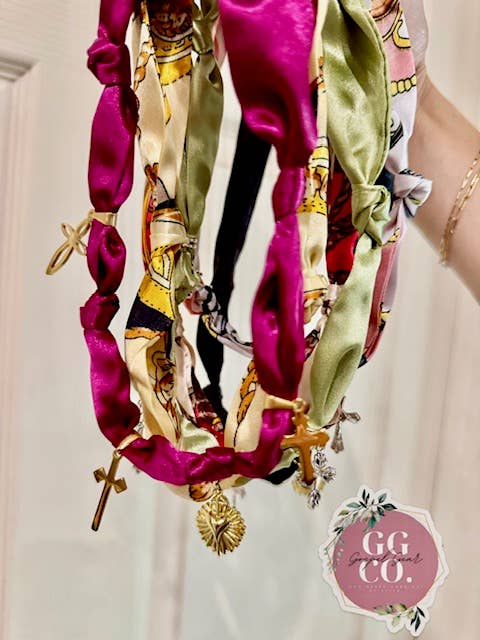Trendy Scarf Cross Charm Necklaces