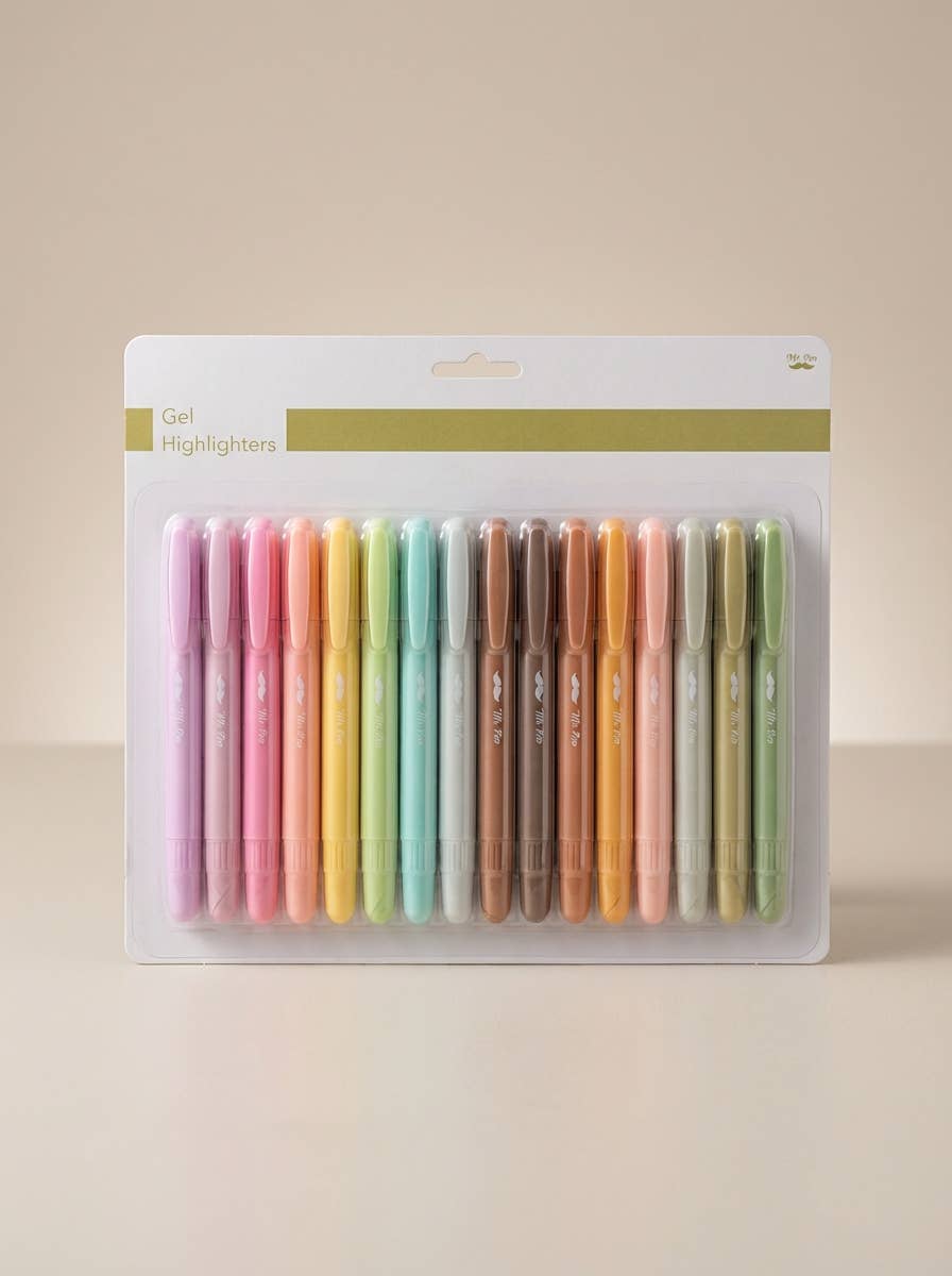 Gel Highlighters 16 Pack Vibrant Colors