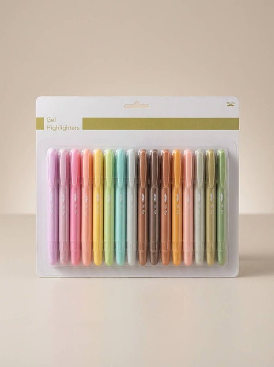 Gel Highlighters 16 Pack Vibrant Colors