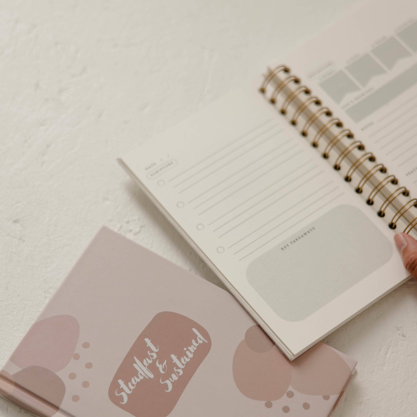 Bible Notes & Reflection Journal - White Linen Spiral - SLIGHTLY IMPERFECT