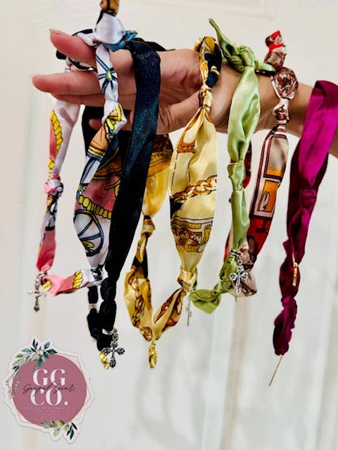 Trendy Scarf Cross Charm Necklaces