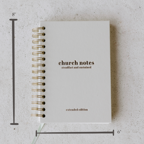 Church Notes Journal – Extended Edition (More Space Per Sermon)