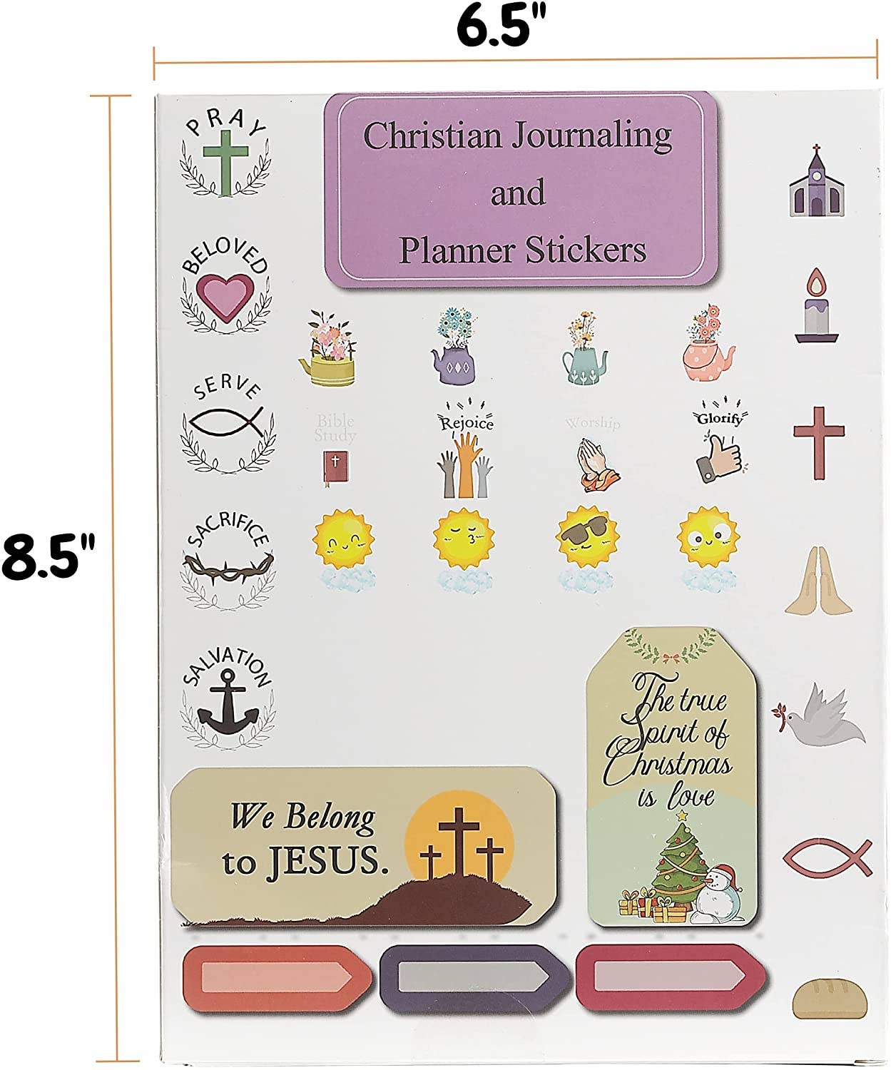Christian Journaling Stickers 31 Sheets