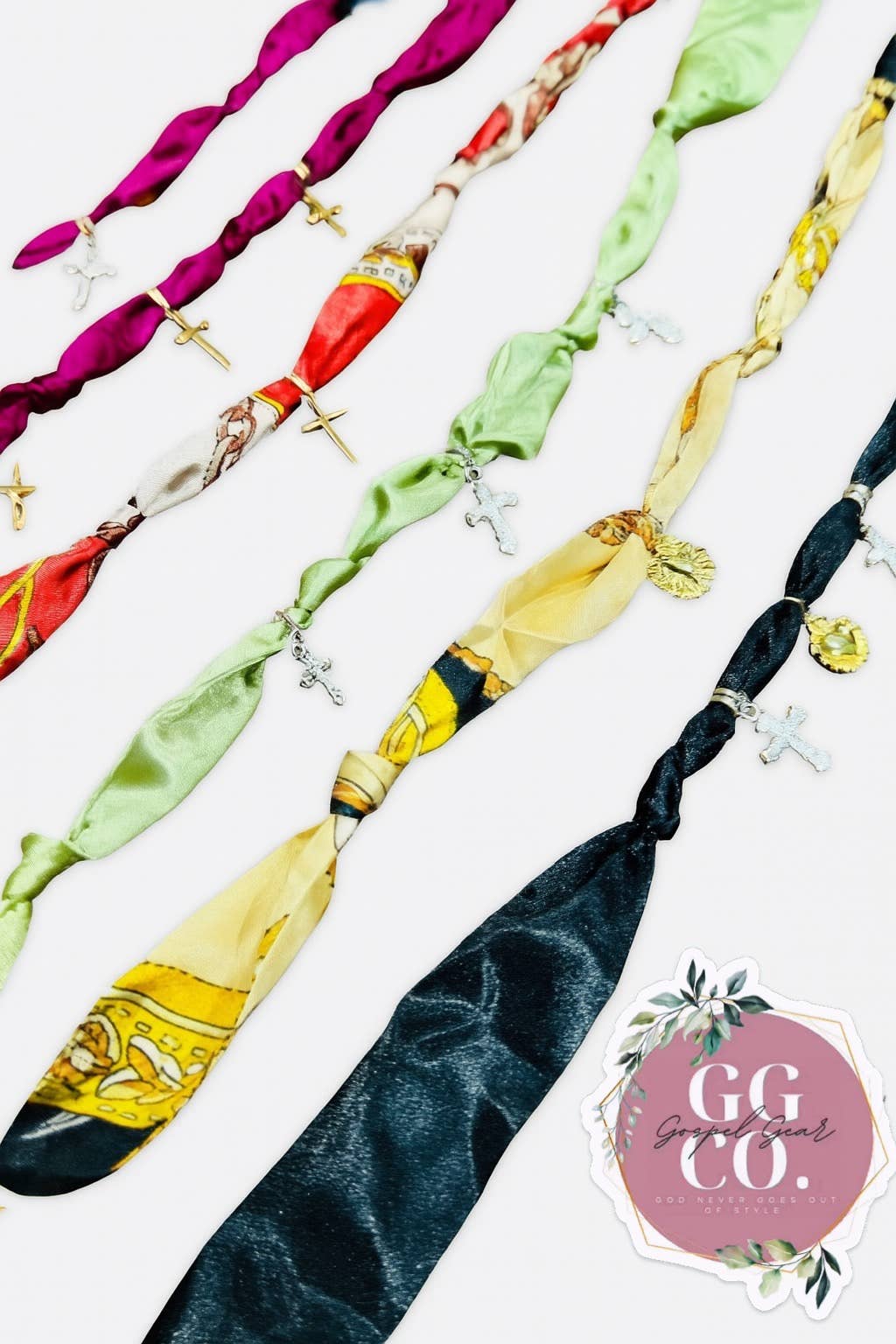 Trendy Scarf Cross Charm Necklaces