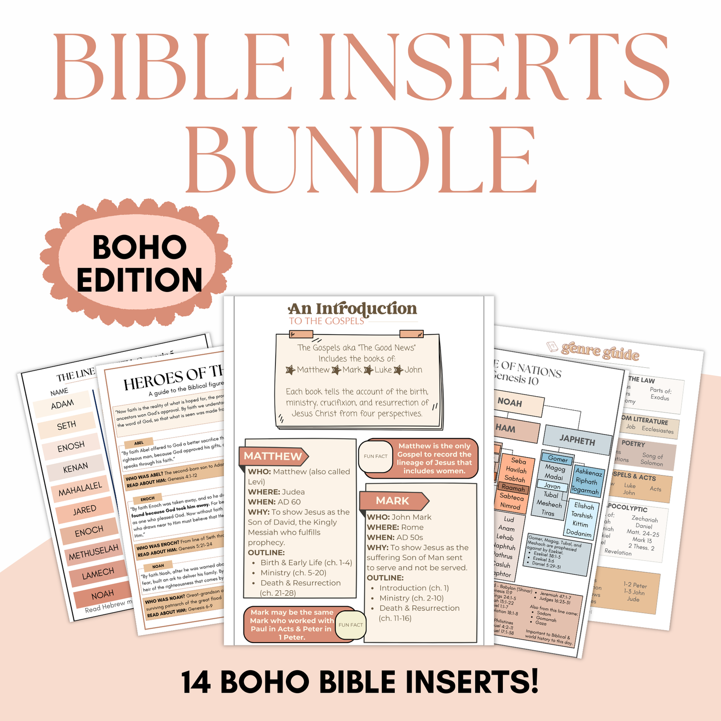 Boho Bible Inserts - Volume 1