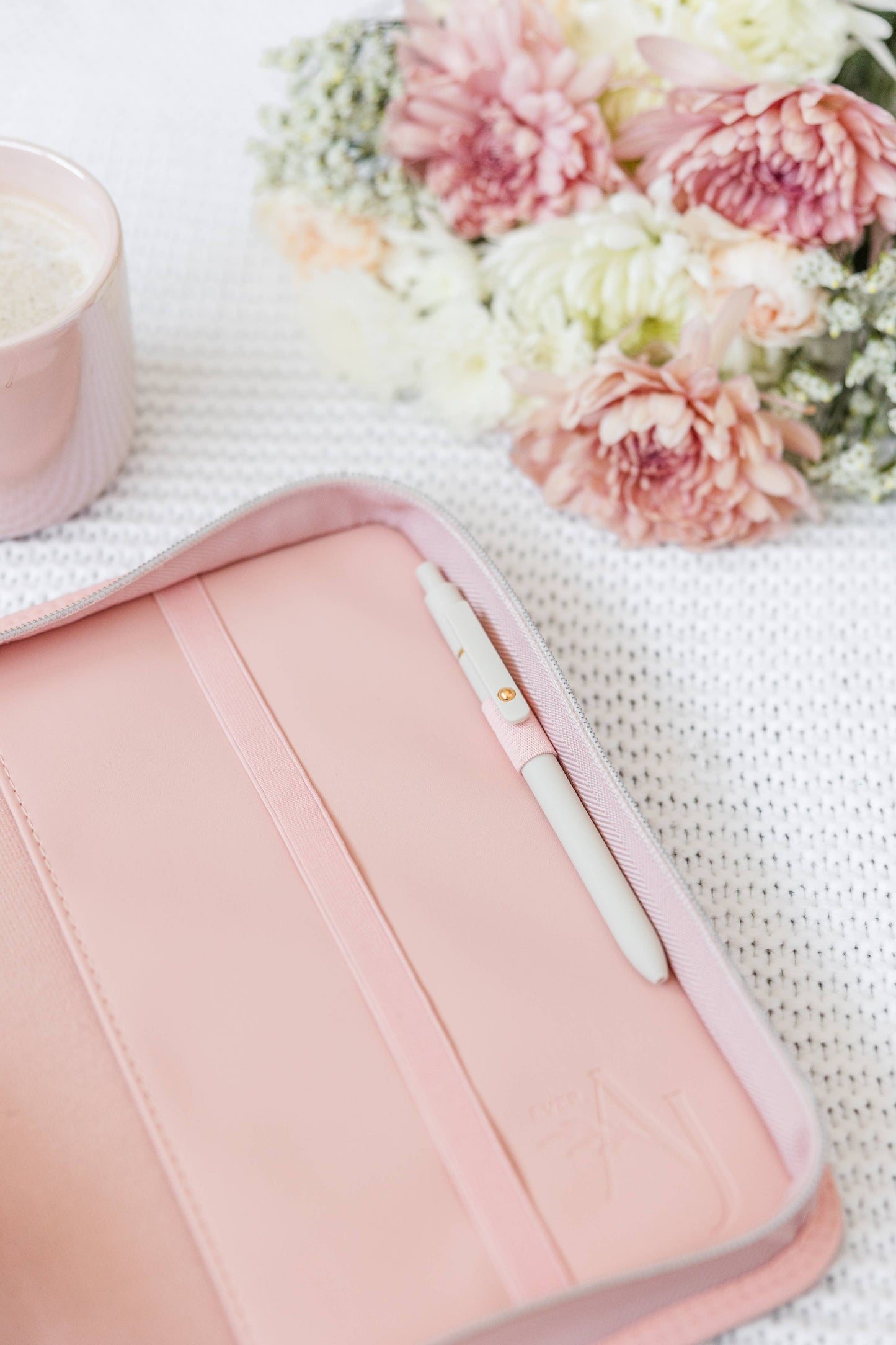 Bible Cover, Weave Bible Case, Crossbody BLUSH