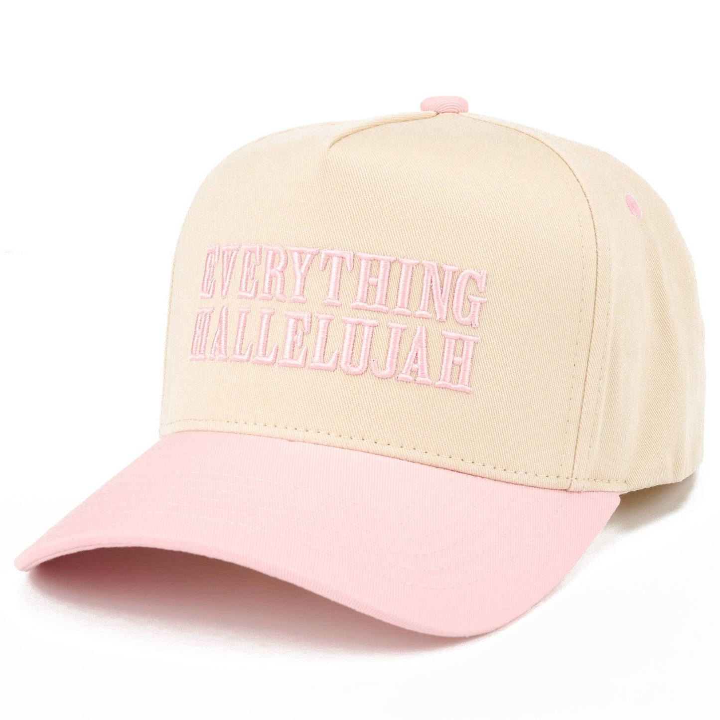 C.C EVERYTHING HALLELUJAH Letter Two Tone Trucker Cap