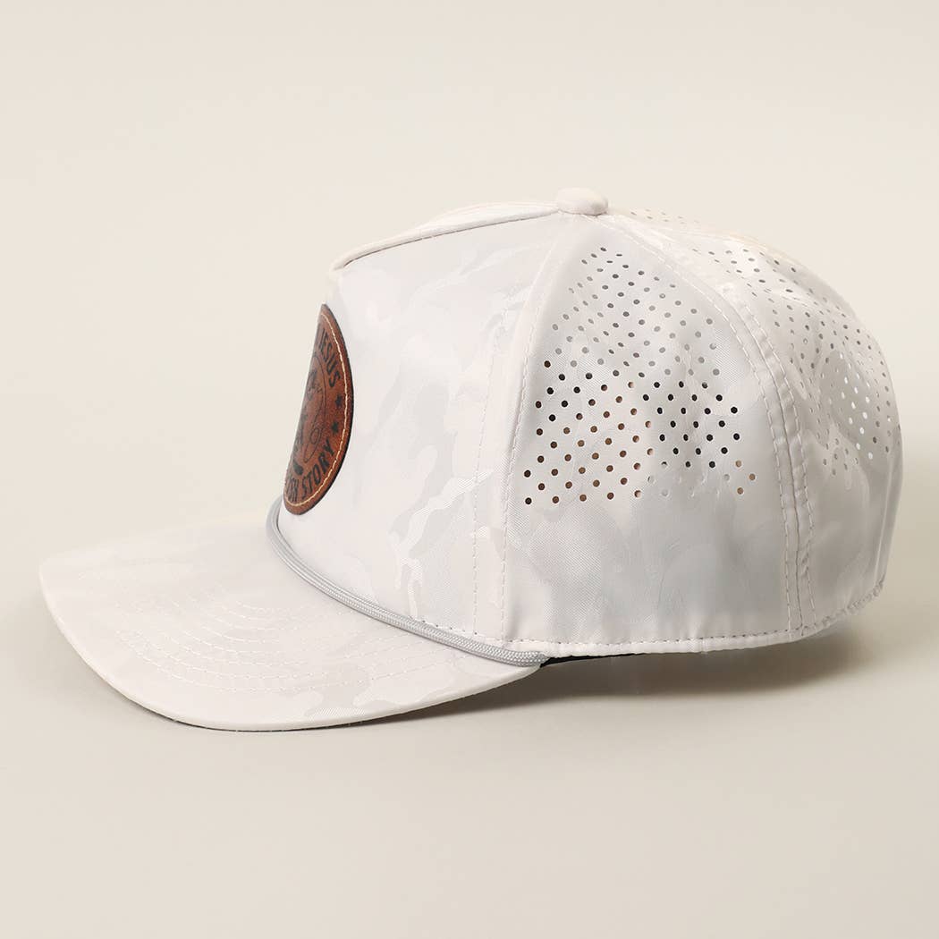 EVEN JESUS HAD A FISH STORY Leather Patch Rope Trucker Hat